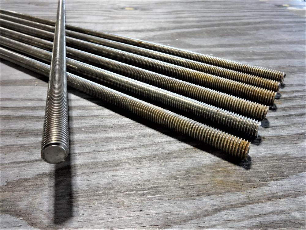 FULLY THREADED RODS 5/811 in x 3ft GRADE 304 STAINLESS STEEL 30 PC